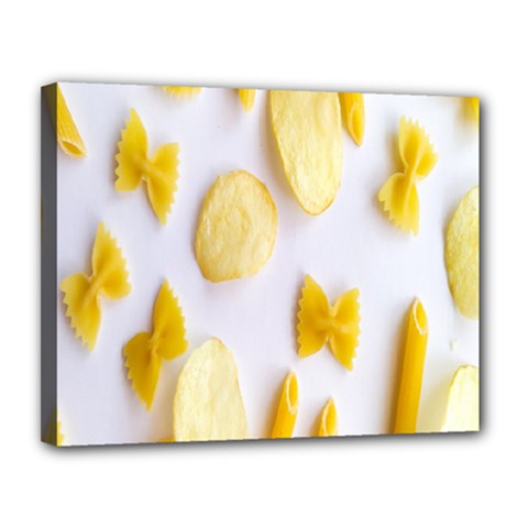 Pasta Canvas 14  X 11  (stretched) by nate14shop