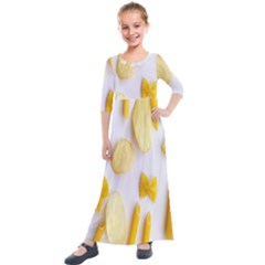 Pasta Kids  Quarter Sleeve Maxi Dress by nate14shop