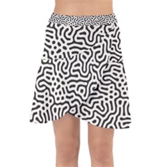 Animal-seamless-vector-pattern-of-dog-kannaa Wrap Front Skirt