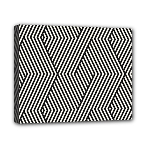 Vector-geometric-lines-pattern-simple-monochrome-texture-with-diagonal-stripes-lines-chevron-zigzag- Canvas 10  X 8  (stretched) by nate14shop