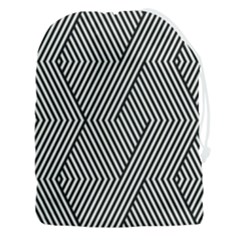 Vector-geometric-lines-pattern-simple-monochrome-texture-with-diagonal-stripes-lines-chevron-zigzag- Drawstring Pouch (3xl) by nate14shop
