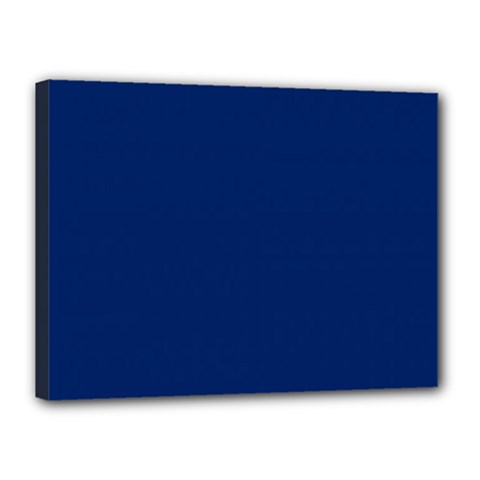 Dark Blue Canvas 16  X 12  (stretched)