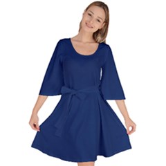 Dark Blue Velour Kimono Dress by nate14shop