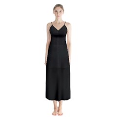 Black,elegan Button Up Chiffon Maxi Dress by nate14shop