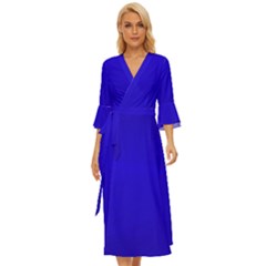 Background-blue Midsummer Wrap Dress by nate14shop