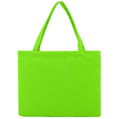 Grass-green-color-solid-background Mini Tote Bag by nate14shop