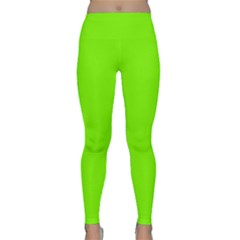 Grass-green-color-solid-background Classic Yoga Leggings by nate14shop