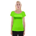 Grass-green-color-solid-background Cap Sleeve Top View1