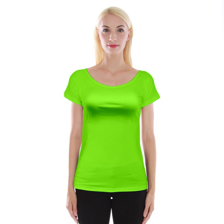 Grass-green-color-solid-background Cap Sleeve Top