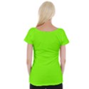Grass-green-color-solid-background Cap Sleeve Top View2
