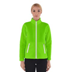 Grass-green-color-solid-background Women s Bomber Jacket by nate14shop