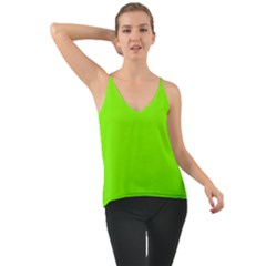 Grass-green-color-solid-background Chiffon Cami by nate14shop