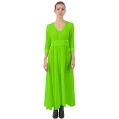 Grass-green-color-solid-background Button Up Boho Maxi Dress