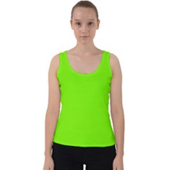 Grass-green-color-solid-background Velvet Tank Top by nate14shop