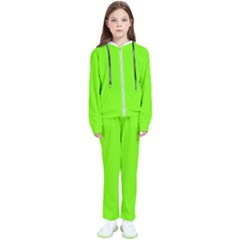 Grass-green-color-solid-background Kids  Tracksuit