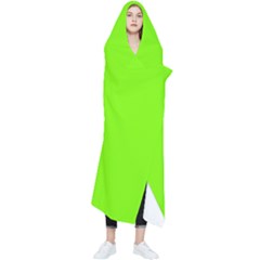 Grass-green-color-solid-background Wearable Blanket by nate14shop