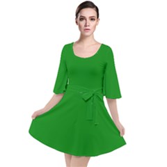 Green Velour Kimono Dress