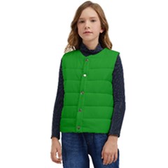 Green Kid s Short Button Up Puffer Vest	 by nate14shop