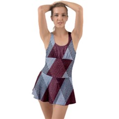 Pattern-001 Ruffle Top Dress Swimsuit