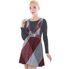 Pattern-001 Plunge Pinafore Velour Dress