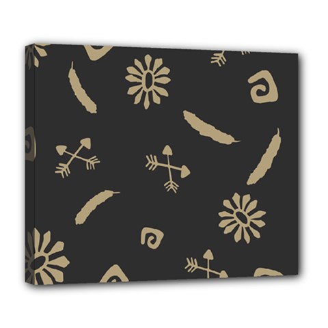 Pattern-dark Deluxe Canvas 24  X 20  (stretched) by nate14shop