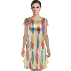 Watercolour-texture Cap Sleeve Nightdress by nate14shop