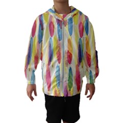 Watercolour-texture Kids  Hooded Windbreaker by nate14shop