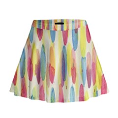 Watercolour-texture Mini Flare Skirt by nate14shop