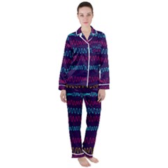 Waves Satin Long Sleeve Pajamas Set by nate14shop