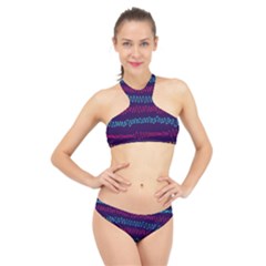 Waves High Neck Bikini Set