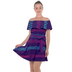 Waves Off Shoulder Velour Dress by nate14shop