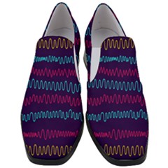 Waves Women Slip On Heel Loafers by nate14shop