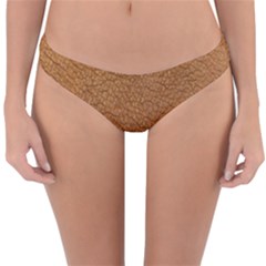 Leather Brown  Reversible Hipster Bikini Bottoms by artworkshop