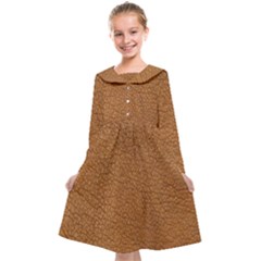 Leather Brown  Kids  Midi Sailor Dress by artworkshop