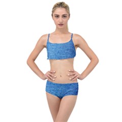 Jeans Blue  Layered Top Bikini Set by artworkshop