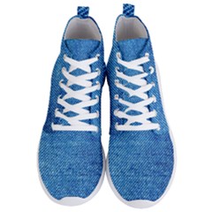 Jeans Blue  Men s Lightweight High Top Sneakers by artworkshop