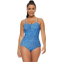 Jeans Blue  Retro Full Coverage Swimsuit by artworkshop