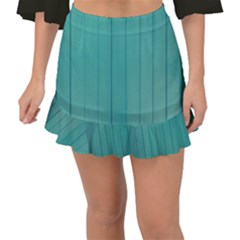 Green Surface  Fishtail Mini Chiffon Skirt by artworkshop