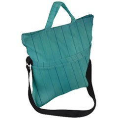 Green Surface  Fold Over Handle Tote Bag