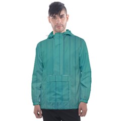 Green Surface  Men s Front Pocket Pullover Windbreaker by artworkshop