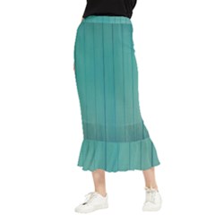 Green Surface  Maxi Fishtail Chiffon Skirt by artworkshop