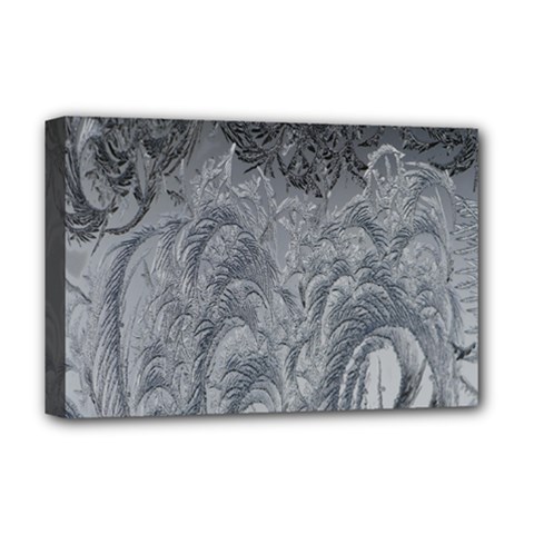 Ice Frost Crystals Deluxe Canvas 18  x 12  (Stretched)