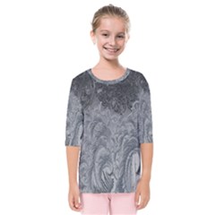 Ice Frost Crystals Kids  Quarter Sleeve Raglan Tee