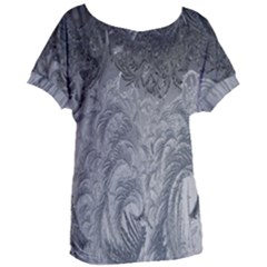 Ice Frost Crystals Women s Oversized Tee by artworkshop