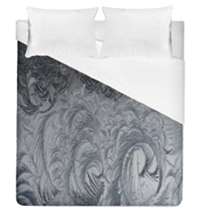 Ice Frost Crystals Duvet Cover (queen Size) by artworkshop