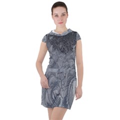 Ice Frost Crystals Drawstring Hooded Dress