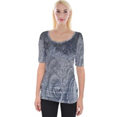 Ice Frost Crystals Wide Neckline Tee