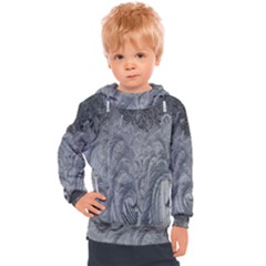 Ice Frost Crystals Kids  Hooded Pullover by artworkshop