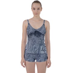 Ice Frost Crystals Tie Front Two Piece Tankini