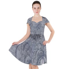Ice Frost Crystals Cap Sleeve Midi Dress by artworkshop